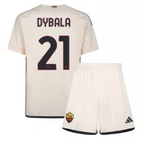 Dětský fotbalový dres AS Roma Paulo Dybala #21 2023-24 Venkovní Krátký Rukáv (+ trenýrky)